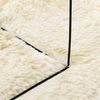 vidaXL Shaggy Rug Cream Polyester 94.5 x 94.5 in Foldable Rug Square