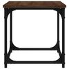 vidaXL Side Table Brown oak Engineered wood, steel Small Adjustable Feet