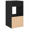 vidaXL Bedside Cabinet Black Oak Engineered wood Standard