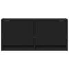 vidaXL TV Wall Cabinet Black Engineered wood 31.5 in x 12.2 in x 15.0 in