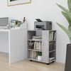 vidaXL Storage Cabinet Concrete gray Engineered wood Rollable