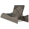 vidaXL Sun Lounger Grey PE rattan 23.6 x 80.7 x 28.7 in
