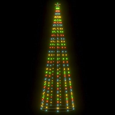 vidaXL Christmas Cone Tree 330 Colorful LEDs Decoration 3x10 ft