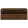 vidaXL TV Wall Cabinet Brown Oak Engineered Wood 31.5x11.8x11.8 in