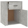 vidaXL Bedside Cabinet Concrete Grey Engineered wood Small
