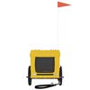 vidaXL Pet Bike Trailer Yellow and Black Oxford Fabric, Iron, PVC