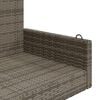 vidaXL Swing Bench Grey PE Rattan 46.9 x 22.0 x 18.9 in Durable