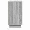vidaXL Bedside Cabinet Grey 15.35 x 13.58 x 25.59 in Engineered wood