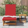 vidaXL Sun Lounger Reclining Brown 63 x 199 x 85cm Solid Acacia wood