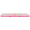 vidaXL Inflatable Gymnastics Mat with Pump 236.2"x39.4"x3.9" PVC Pink