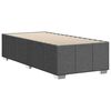 vidaXL Bed Frame Dark Gray Polyester, Plywood, Engineered wood Twin XL