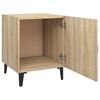 vidaXL Bedside Cabinet Set of 2 Sonoma oak Engineered wood, metal Medium