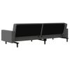 vidaXL Sofa Bed Dark grey Velvet (100% polyester), wood, plastic 2-Seater