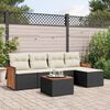 vidaXL Garden Sofa Set Black, Cream White