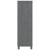 vidaXL Book Cabinet Dark grey Solid pinewood, MDF Medium Book Cabinet