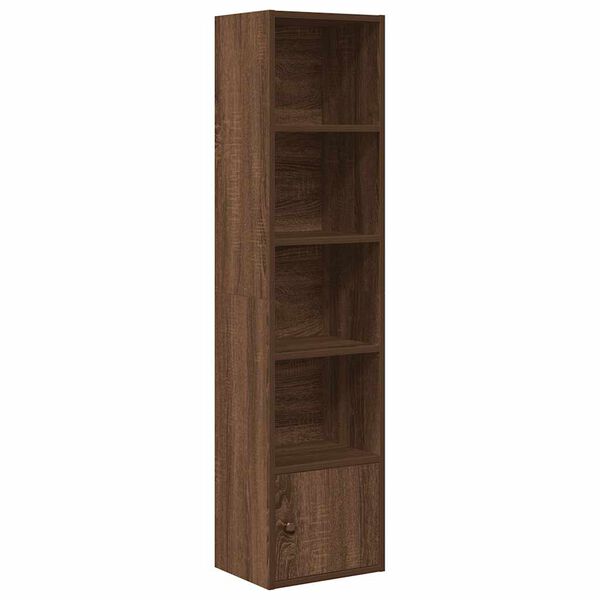 vidaXL Bookcase Brown Oak Engineered Wood Medium Reversible Bookcase