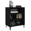 vidaXL Sideboard Black Engineered wood, metal Sideboard Rectangular