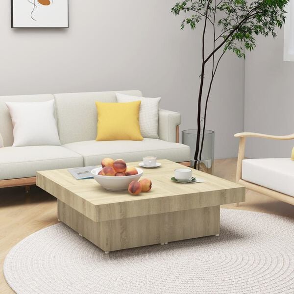 vidaXL Coffee Table Sonoma oak Engineered wood Modern Coffee Table