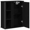 vidaXL Bathroom Wall Cabinet Black Oak Engineered wood, Steel Medium