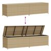 vidaXL Garden Storage Box Mix Beige PE rattan, powder-coated steel Large