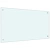 vidaXL Kitchen Backsplash 2 pcs White 35.43 x 19.69 in Tempered Glass