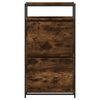 vidaXL Shoe Cabinet Smoked Oak Engineered Wood 23.6x13.4x44.1 in
