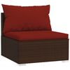 vidaXL Garden Lounge Set Brown & Cinnamon red