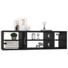 vidaXL Wall Shelf Black 40.2x11.8x11.4" Engineered Wood