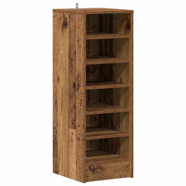 vidaXL Shoe Cabinet Old Wood Engineered Wood Compact Shoe Cabinet