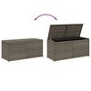 vidaXL Garden Storage Box Grey PE rattan and powder-coated steel Medium