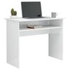 vidaXL Desk High gloss white Engineered wood Compact Desk Rectangular