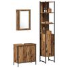 vidaXL Bathroom Furniture Set with Shelf 3 pcs Brown Engineered wood