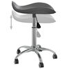 vidaXL Salon Spa Stool Grey Faux leather, chrome steel, foam Medium