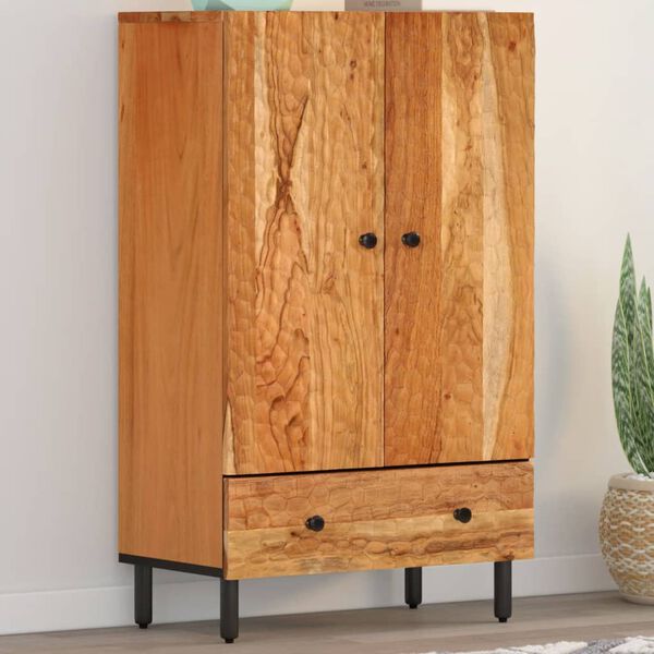 vidaXL Highboard 23.6"x13"x39.4" Solid Wood Acacia