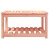 vidaXL Garden Table Natural Wood Solid Douglas Wood Medium Storage