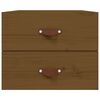vidaXL Wall-mounted Bedside Cabinet Honey brown Solid pine wood Medium