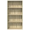 vidaXL Bookcase Sonoma oak Engineered wood 31.5x11.8x59.8 in Bookcase