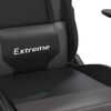 vidaXL Gaming Chair Black and gray Faux leather, metal, plywood, foam