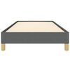 vidaXL Bed Frame Dark Gray Polyester Twin Bed Frame Rectangular