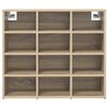 vidaXL Shoe Cabinet with Shelf Sonoma Oak 30.51 x 11.81 x 26.38 in