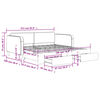 vidaXL Daybed With Trundle Light Grey Fabric Single