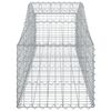 vidaXL Gabion Basket Set of 12 Silver Galvanized iron