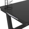 vidaXL LED Gaming Desk Black Engineered wood LED Gaming Desk Rectangular