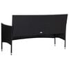vidaXL Sofa Set Black PE (polyethylene) rattan Medium Removable Covers