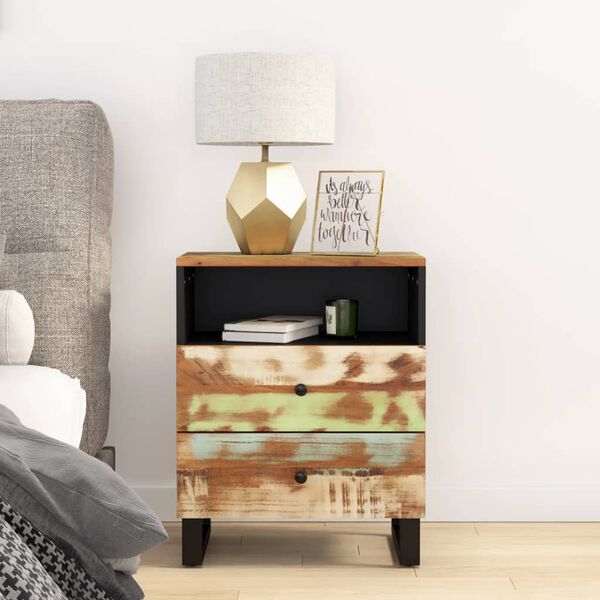 vidaXL Nightstand Colorful with blue, green, orange, red, pink shades