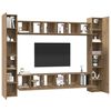 vidaXL TV Cabinet Set 10 pcs Artisan Oak 12.01 x 11.81 x 35.43 in