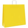 vidaXL Paper Bags 50 pcs with Handles Yellow 54x15x49 cm
