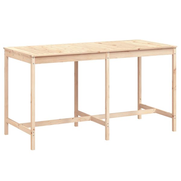 vidaXL Garden Table Natural wood Solid pine wood Large Durable