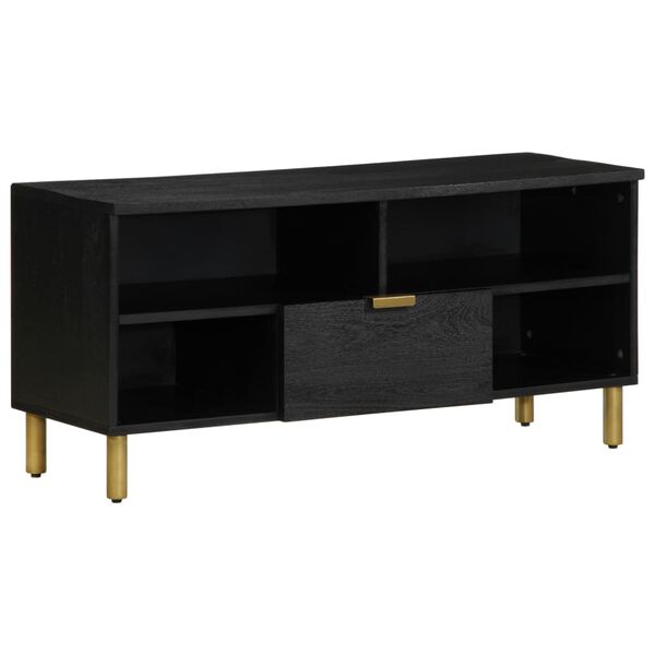 vidaXL TV Cabinet Black Engineered wood Small TV Cabinet Rectangular