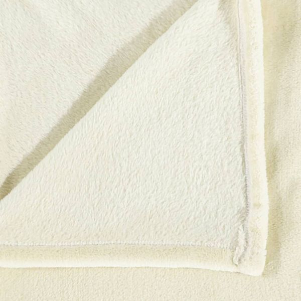vidaXL Blanket Cream 100% Polyester 59.1 x 78.7 in Sturdy Blanket